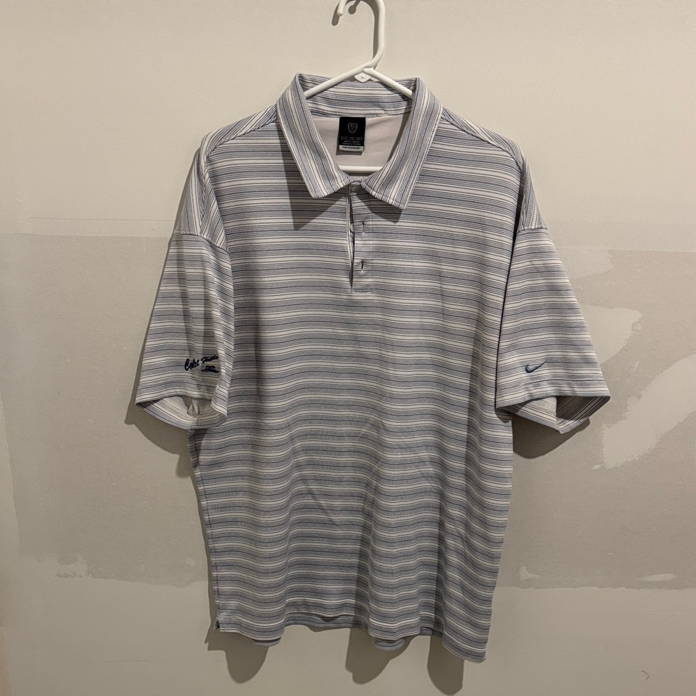 Nike Striped Shirt - Navy and White